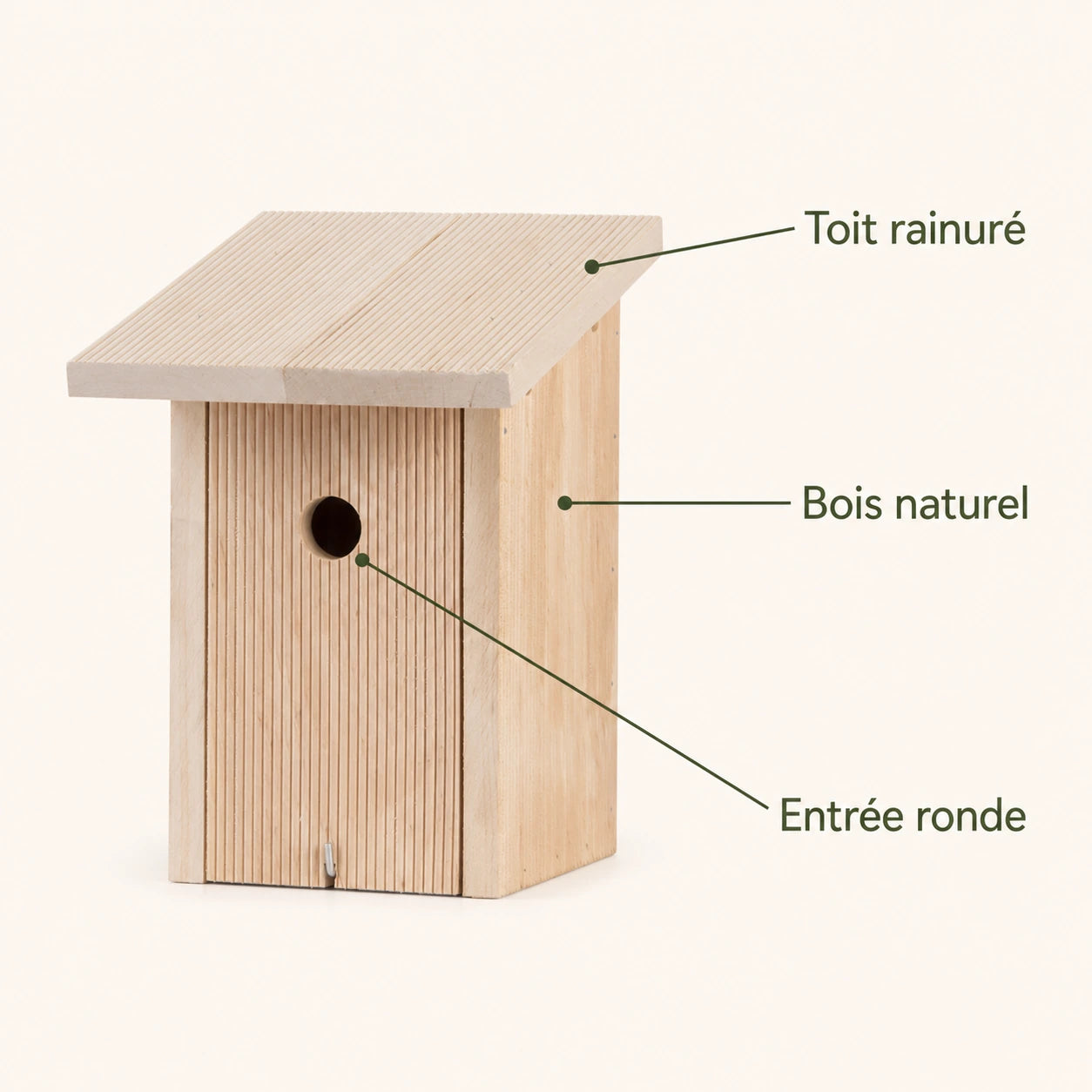 Nichoir rainuré à toit incliné — photo 4