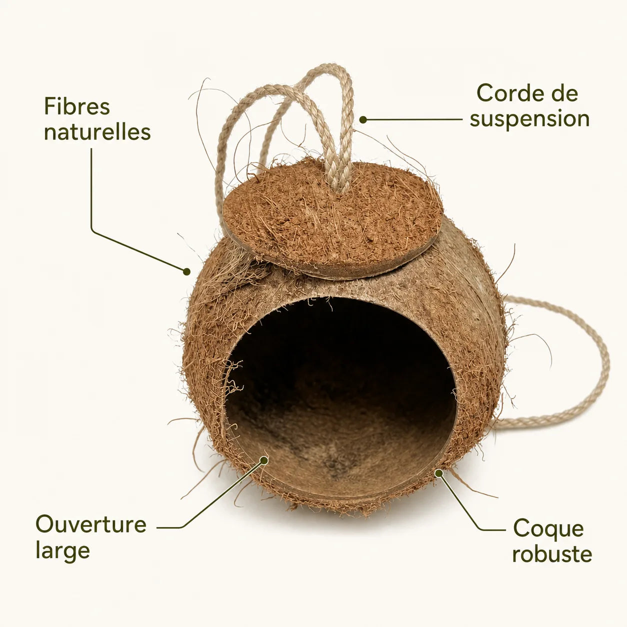 Coco fibreuse nichoir — photo 3