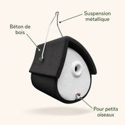 Nichoir suspendu noir et blanc — photo 4