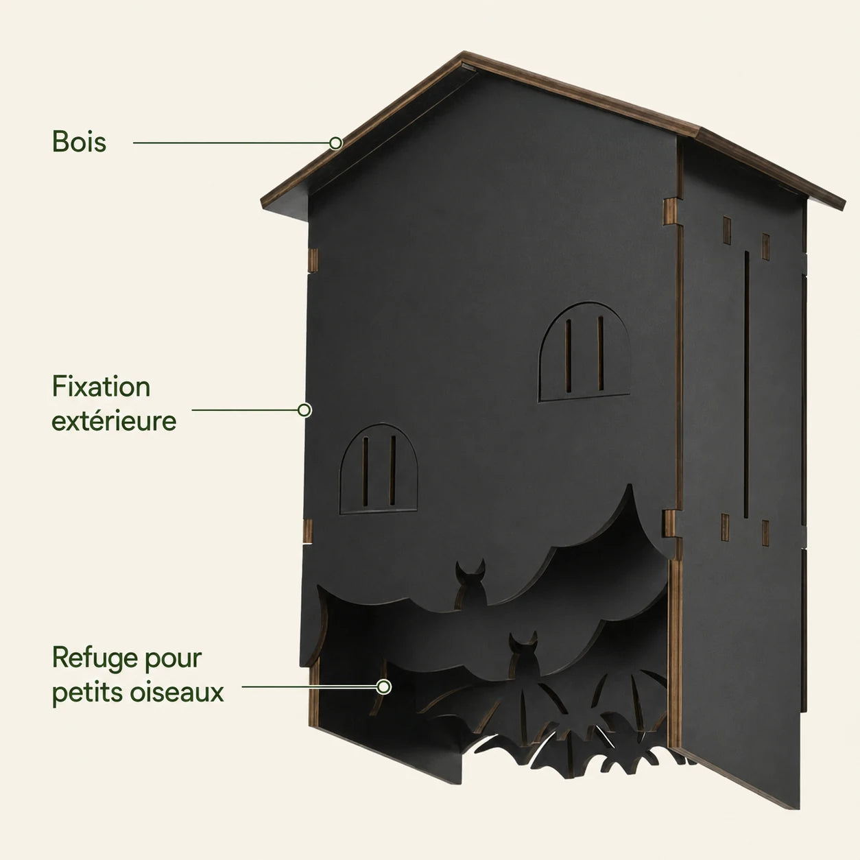Nichoir à chauves-souris 3 chambres — photo 4