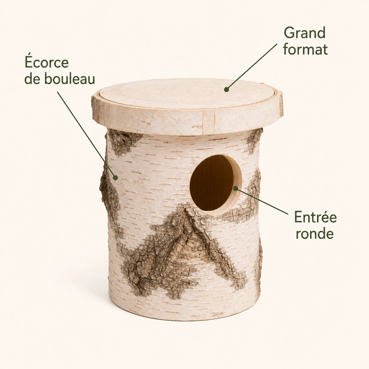 Nichoir en bouleau grand modèle — photo 4