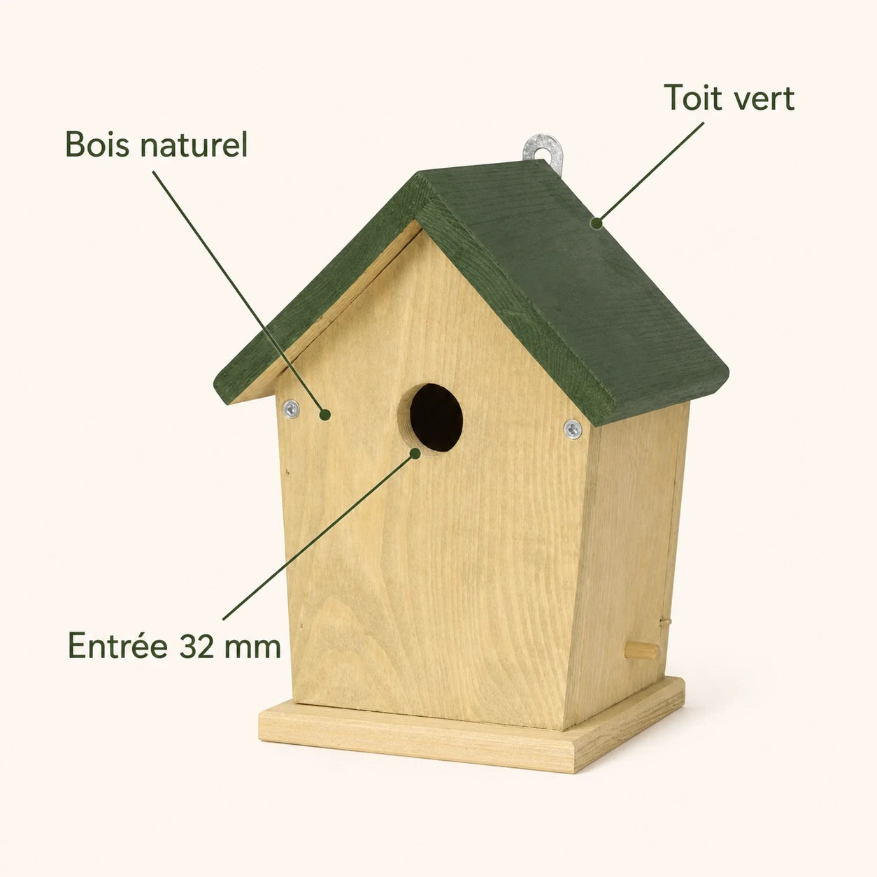 Nichoir en bois à façade ouvrante — photo 4