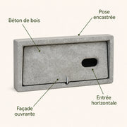 Nichoir encastrable en béton de bois — photo 4