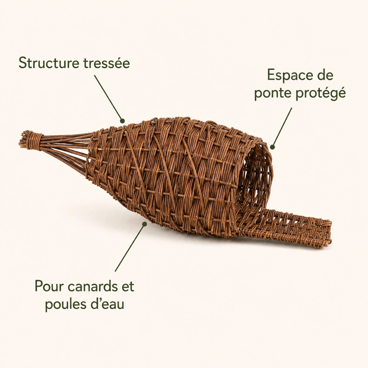 Panier-nichoir tressé — photo 4