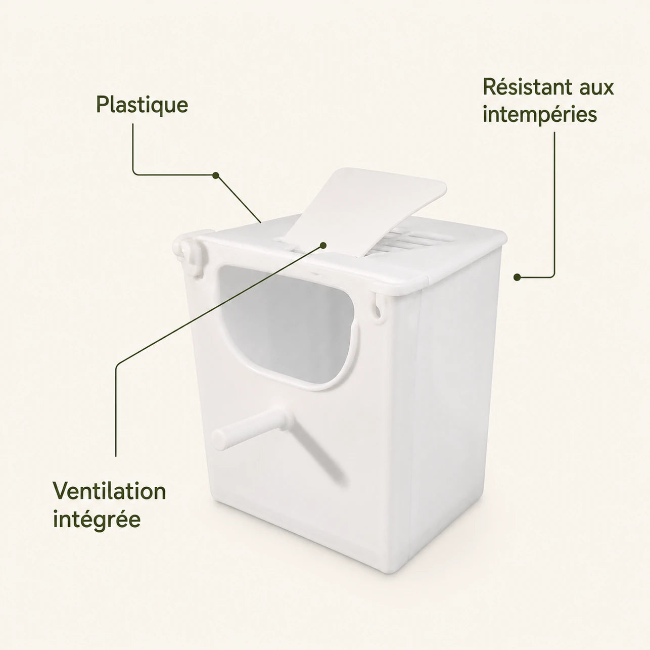 Nichoir en plastique à façade inclinée — photo 4