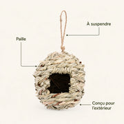 Nichoir suspendu rond en fibres tressées — photo 4