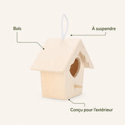 Nichoir semi-ouvert en bois à support latéral — photo 4