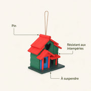 Nichoir suspendu en pin — photo 4