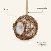 Nichoir en rotin marron — photo 4