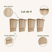 Nichoir en bois marron format 22 × 12 × 34 cm — photo 4
