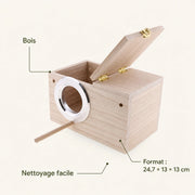 Nichoir en bois beige format 24,7 × 13 × 13 cm — photo 4
