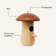 Nichoir suspendu en forme de champignon marron — photo 4