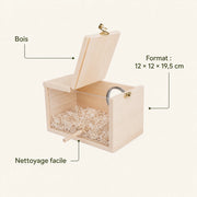 Nichoir en bois beige format 12 × 12 × 19,5 cm — photo 4
