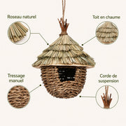 Nichoir suspendu en bois marron — photo 4