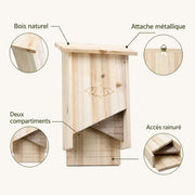 Nichoir semi-ouvert en bois à façade inclinée — photo 4