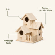 Lot de 3 nichoirs en bois format 20 × 17 × 17 cm — photo 4
