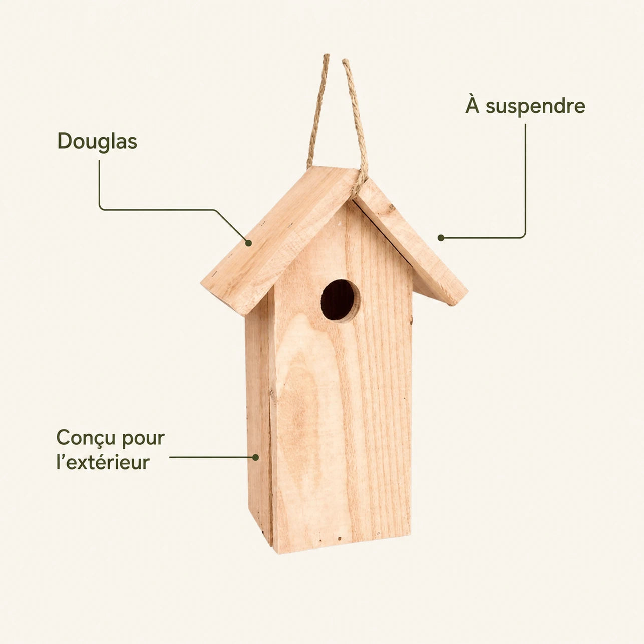 Nichoir en Douglas beige — photo 4