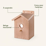 Nichoir observatoire en bois à façade simple — photo 4