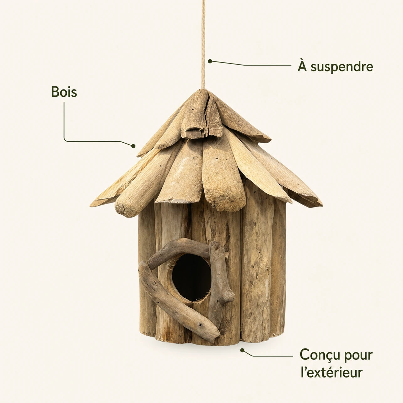 Nichoir en bois noir — photo 4