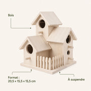 Nichoir en bois format 20,5 × 15,5 × 15,5 cm — photo 4